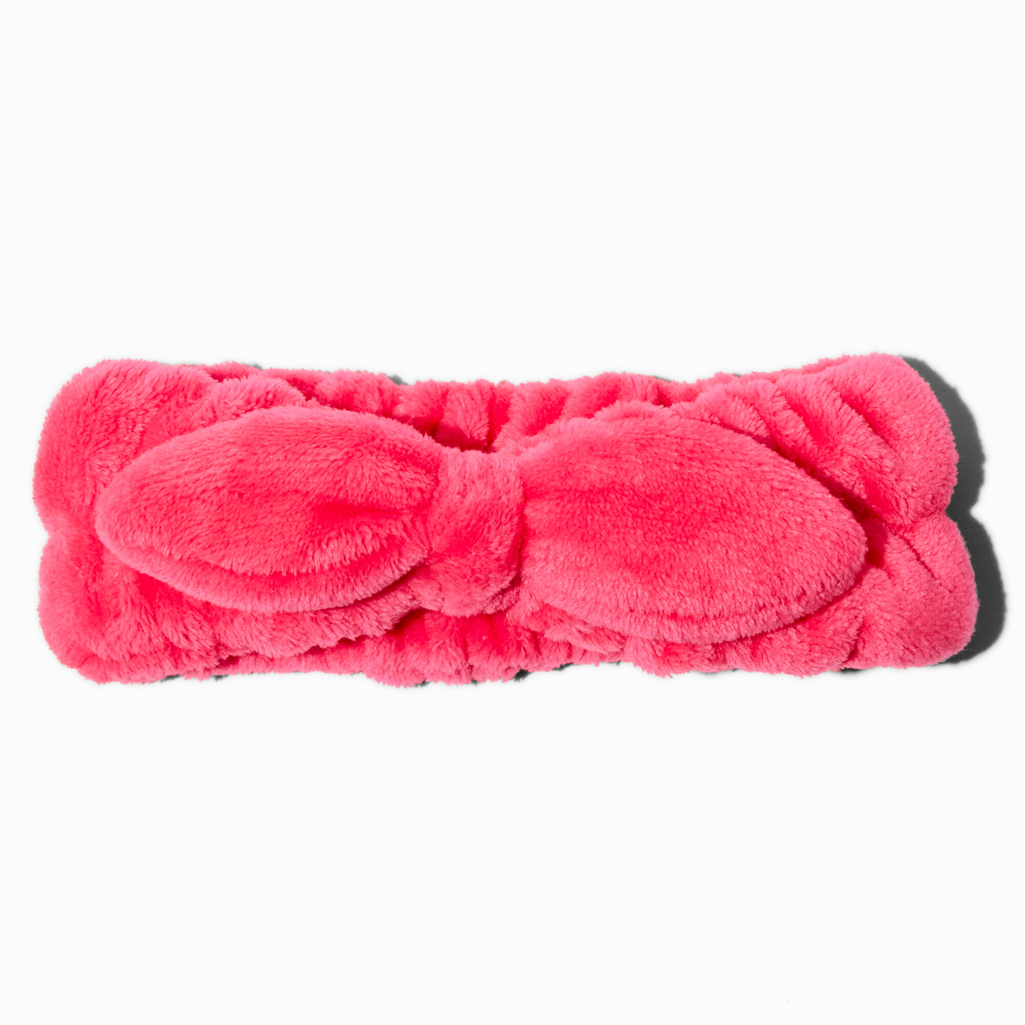 Bandeau de démaquillage à nœud fuchsia,