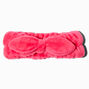 Fuchsia Furry Makeup Bow Headwrap,