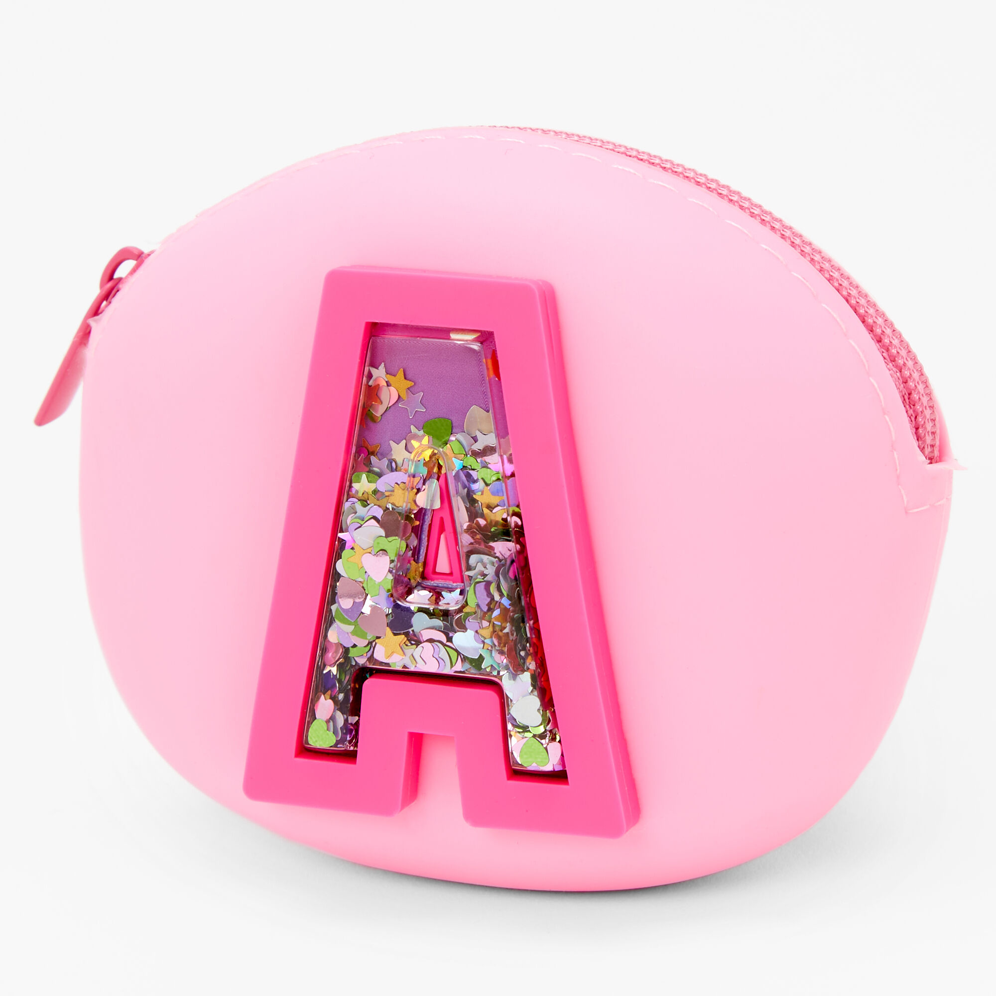 Shaker Initial Jelly Coin Purse Pink A Claire s US