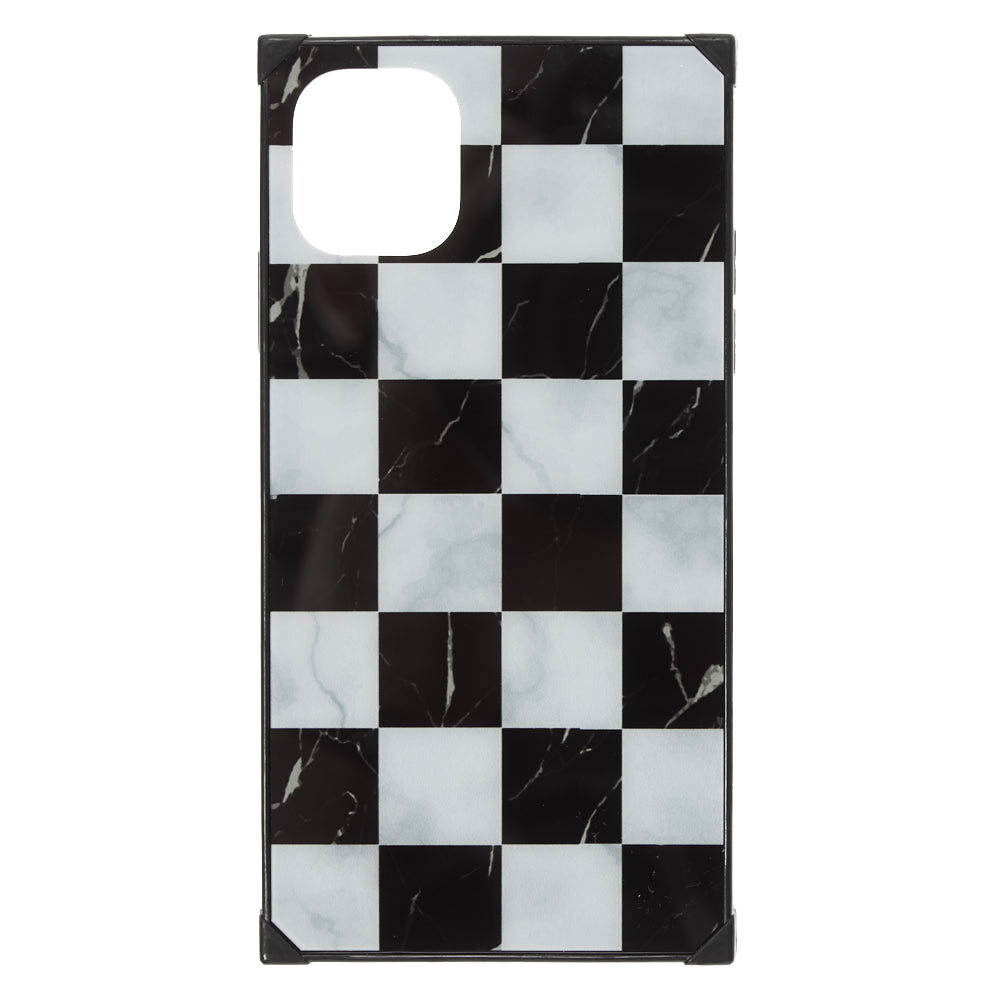 Checkered Marble Square Protective Phone Case - Fits iPhone 11,