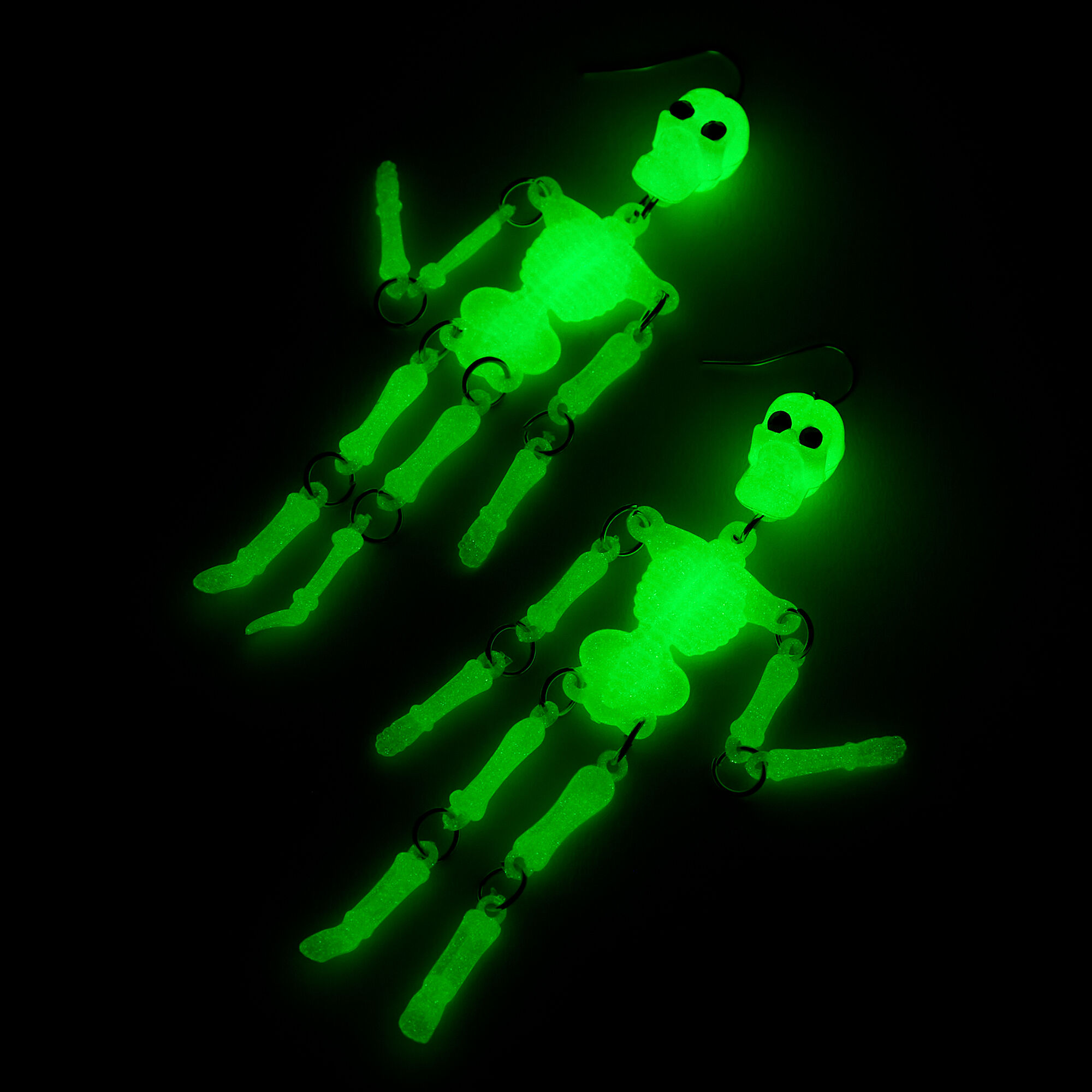 Glow in the Dark Skeleton Drop Earrings,