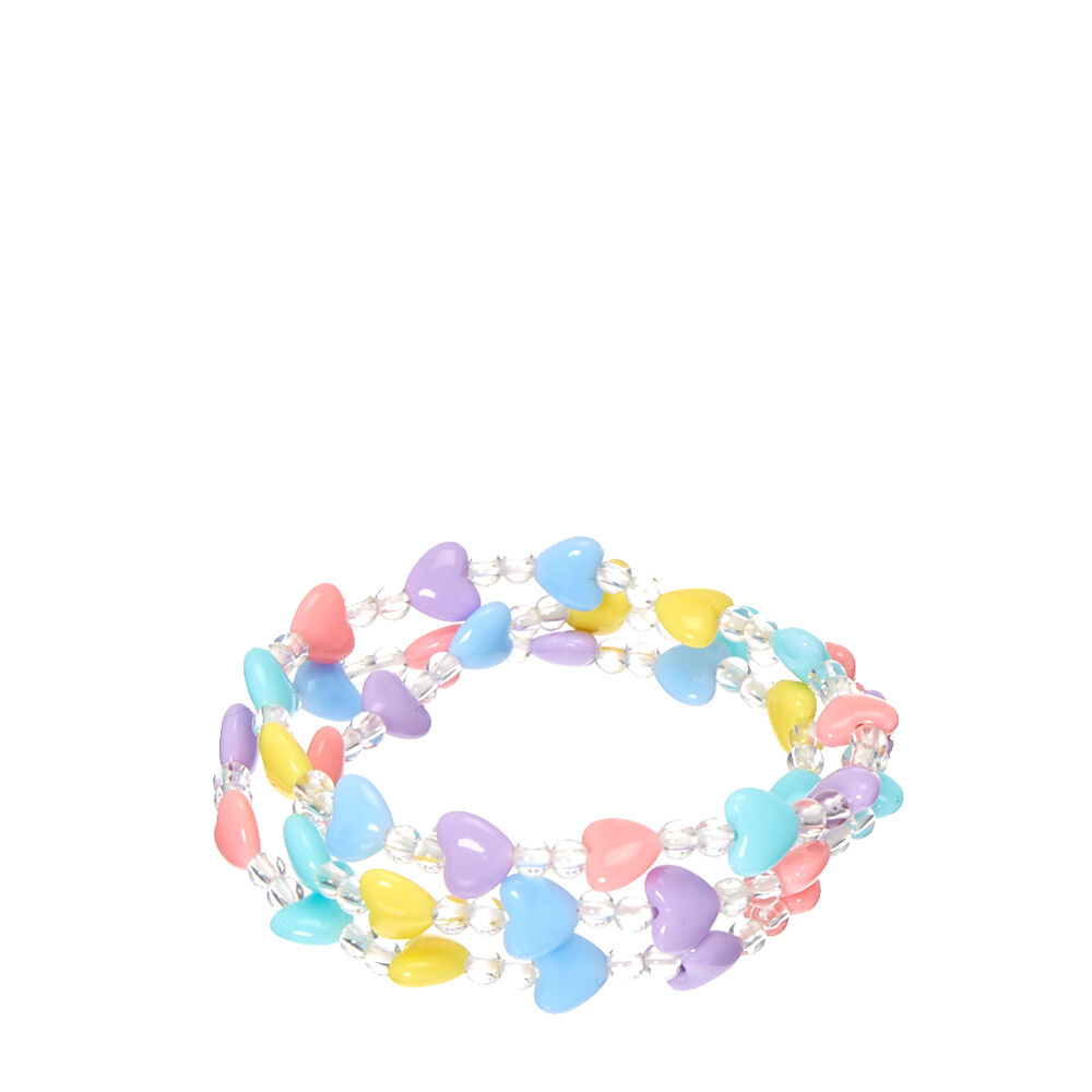Bracelets de coeurs pastel du Club Claire's,