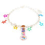Silver Rainbow Star Bottle Charm Bracelet,