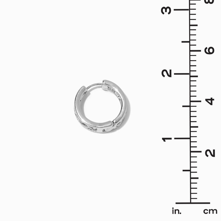Silver 20MM Filigree Clicker Hoop Earrings,