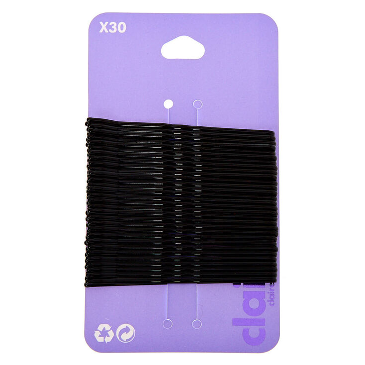 Large Bobby Pins - Black, 30 Pack,