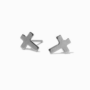 Stainless Steel Cross Studs Ear Piercing Kit with After Care Solution,