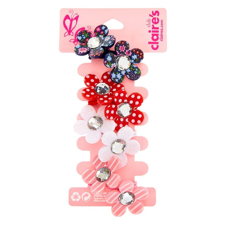 Claire's Élastiques à cheveux motif floral et strass Club Claire's - Lot de 4