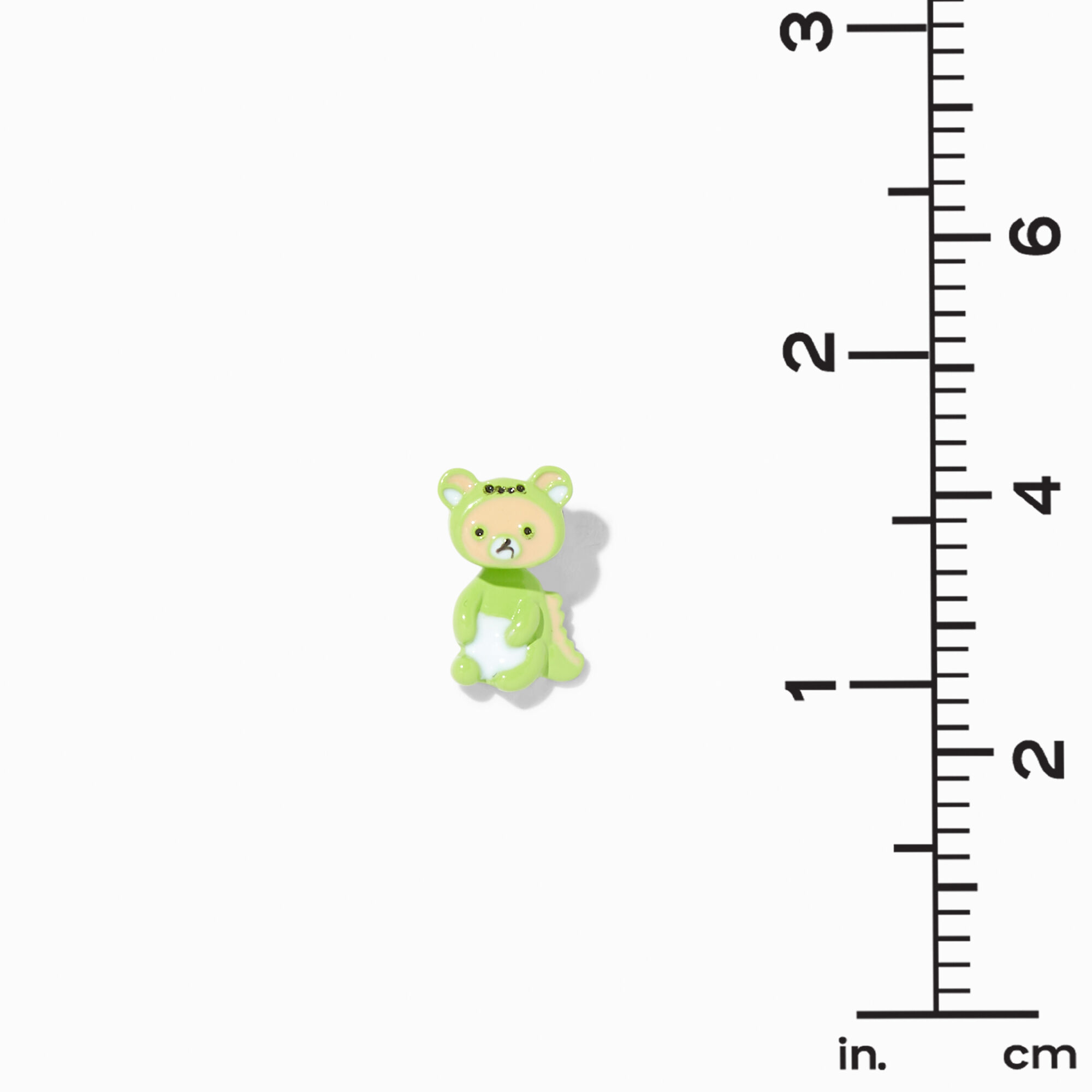 Green Dinosaur Costume Front & Back Earrings,