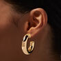 Chunky Gold-tone 40MM Tube Hoop Earrings,