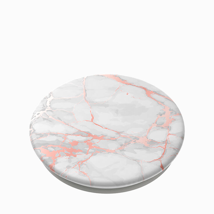 PopSockets&reg; Swappable PopGrip - Rose Gold Lutz Marble,