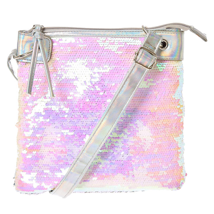 Iridescent Reversible Star Sequin Crossbody,