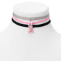 Mixed Finishes Charm Choker Necklaces - 3 Pack,