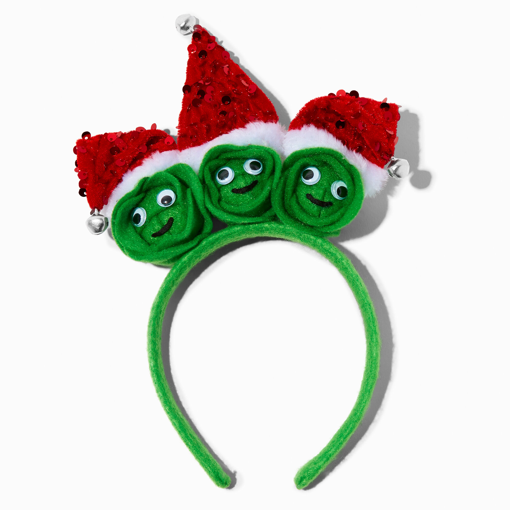 View Claires Brussels Sprouts Trio Holiday Headband information