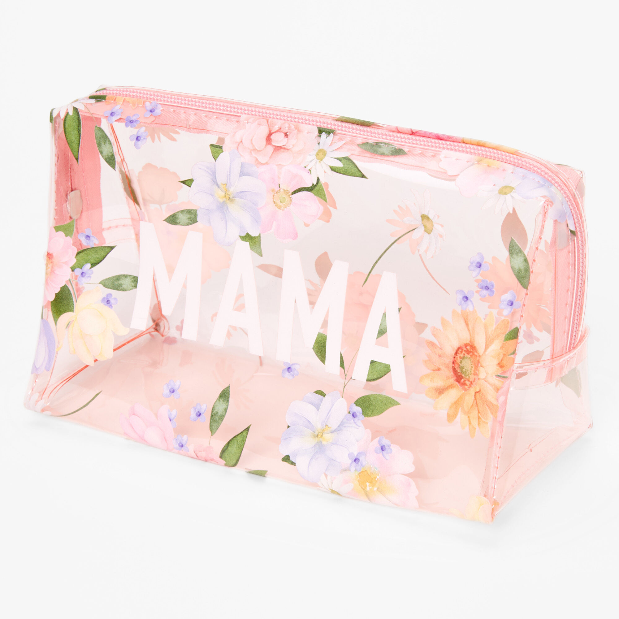 Mama Transparent Floral Makeup Bag,