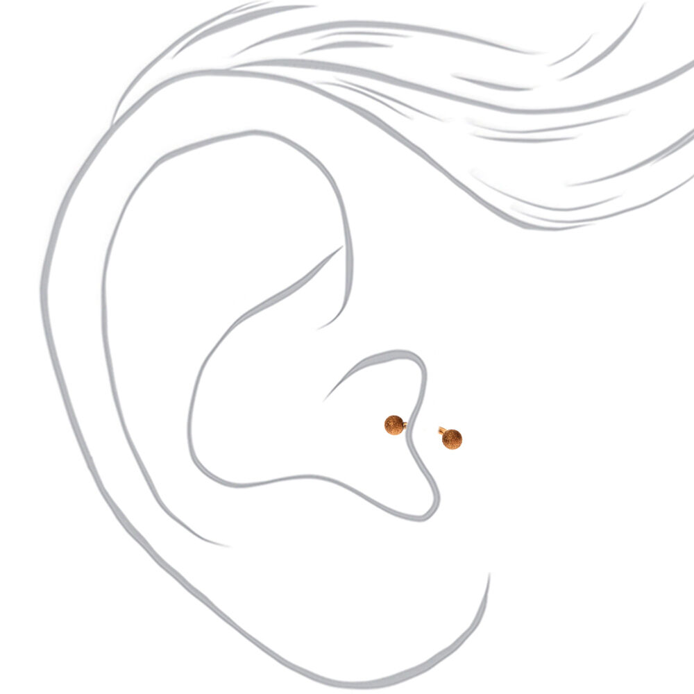 Mixed Metal 16G Rook Earrings - 3 Pack,