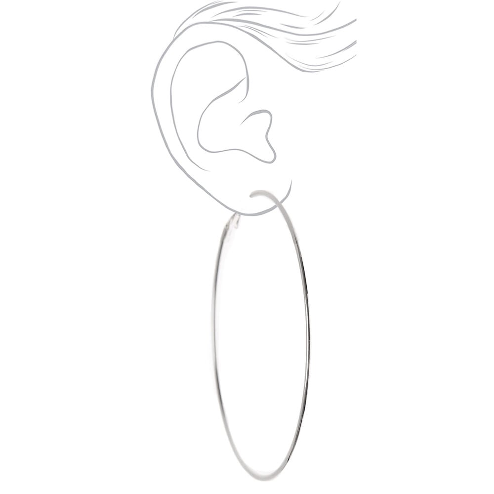Silver-tone 80mm Hoop Earrings,