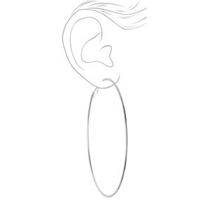 Silver 80MM Hoop Earrings,