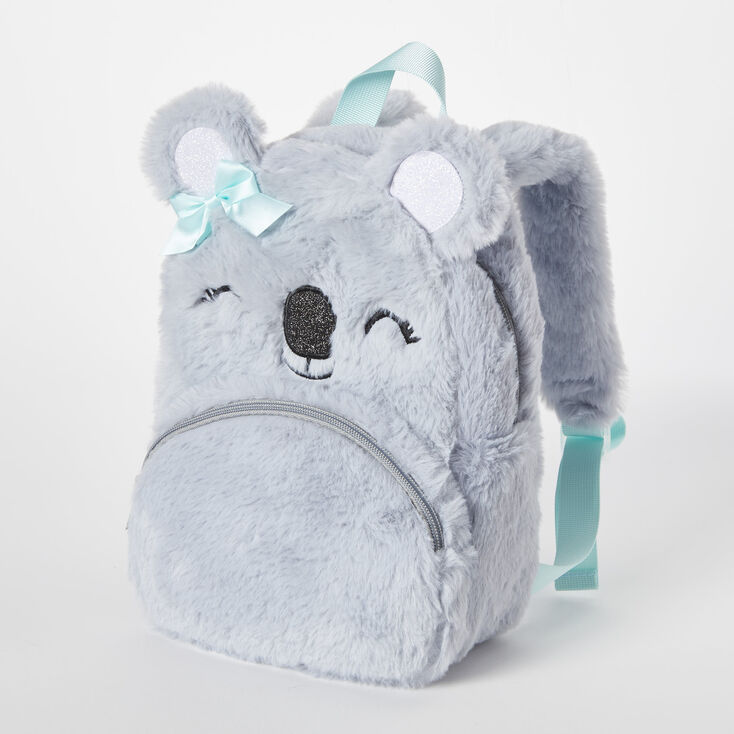 Claire&#39;s Club Furry Koala Bear Small Backpack,