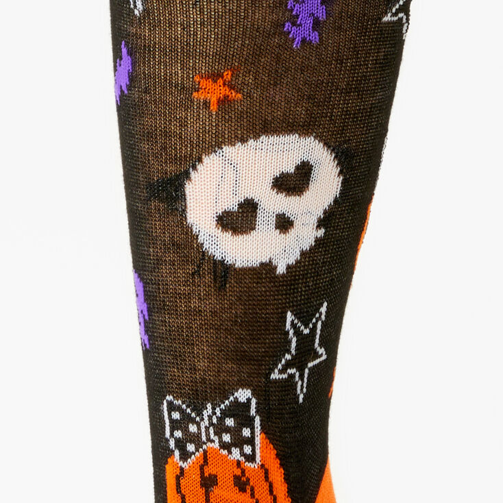 All Over Halloween Crew Socks - Black,