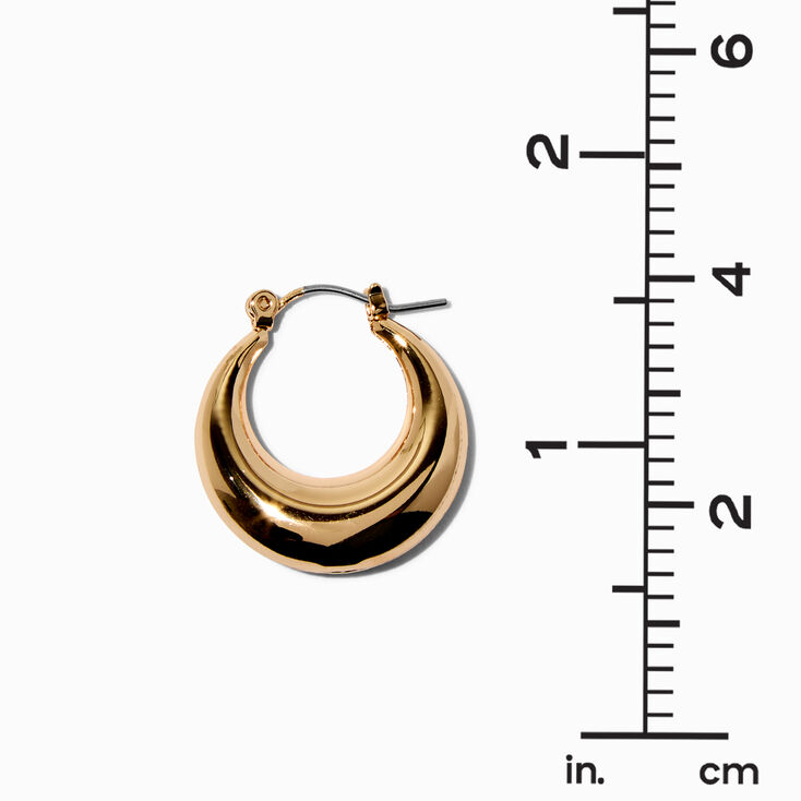 Cr&eacute;oles 22&nbsp;mm tubulaires arrondies couleur dor&eacute;e,