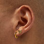 C LUXE by Claire&#39;s 18k Gold Plated Butterfly Studs &amp; Hoop Earring Stackables Set - 2 Pack,