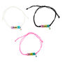 Rainbow Adjustable Sister Bracelets - 3 Pack,