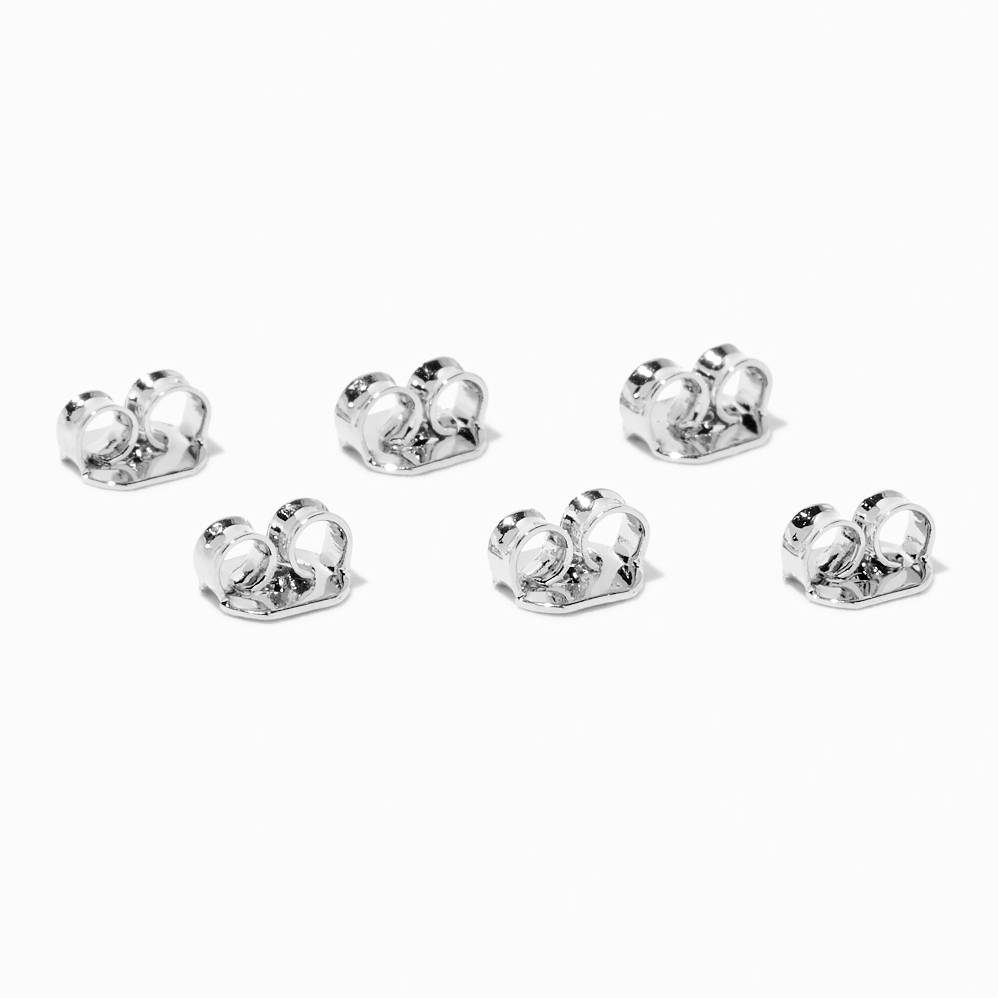 View Claires Titanium Earring Back Replacements 6 Pack Silver information