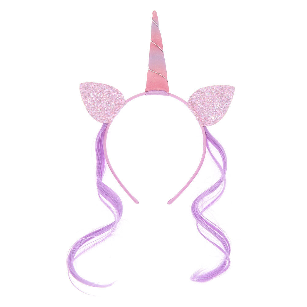 Claire's Club Unicorn Ears Headband - Purple,
