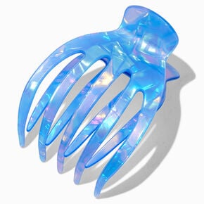 Iridescent Blue Medium Yoga Hair Claw,