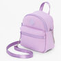 Solid Lavender Backpack Crossbody Bag,