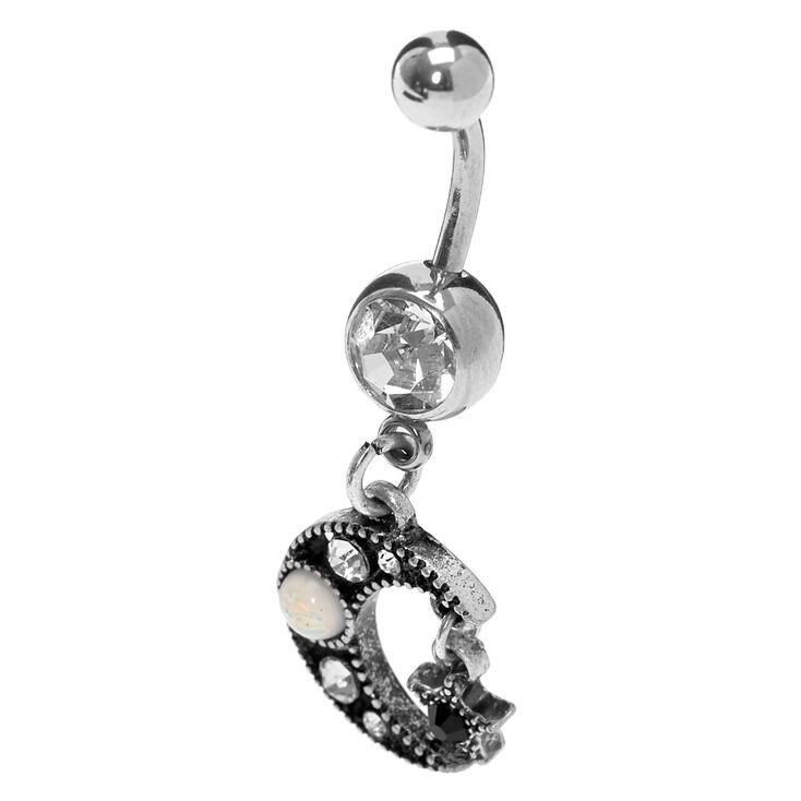 Claire's Piercing de nombril nuit étoilée 14 g couleur argenté