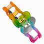 Rainbow Frosted Zig Zag Hair Claw,