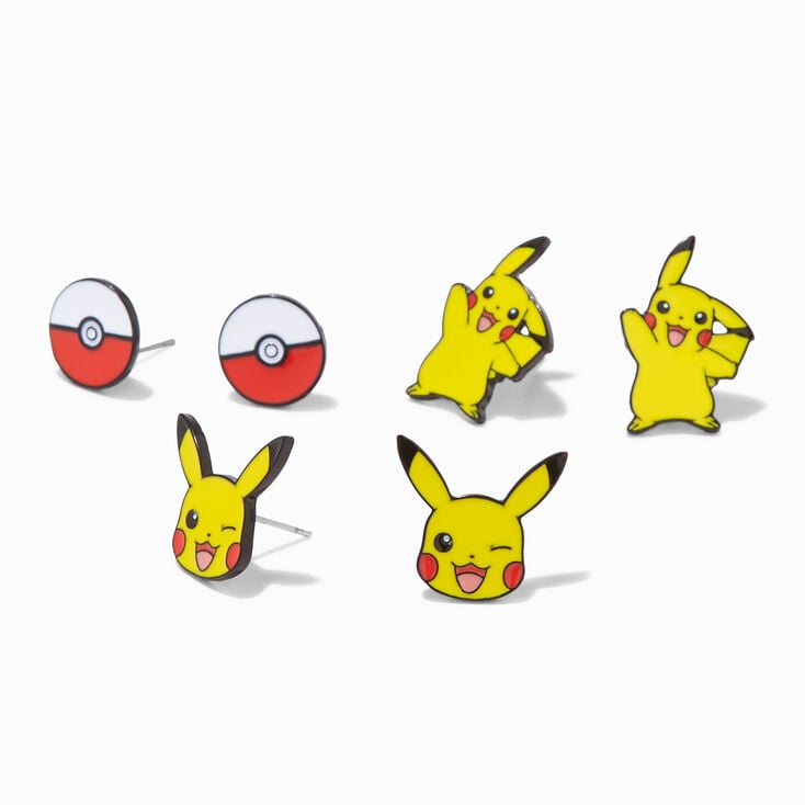 Pok&eacute;mon&trade; Pikachu Stud Earrings - 3 Pack,
