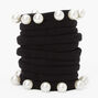 Rolled Pearl Hair Bobbles - Black, 10 Pack,