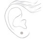 Sterling Silver Cubic Zirconia 6MM Bezel Stud Earrings,