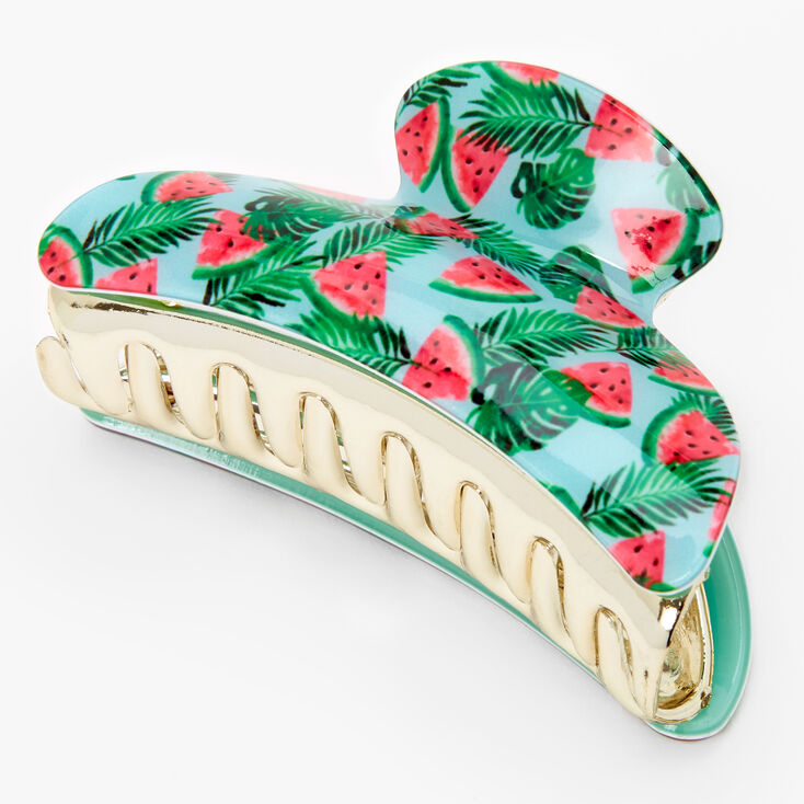 Pince &agrave; cheveux feuille de palmier past&egrave;que de taille moyenne,