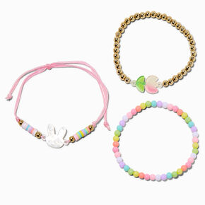 Claire&#39;s Club Bunny Bloom Bracelets - 3 Pack,