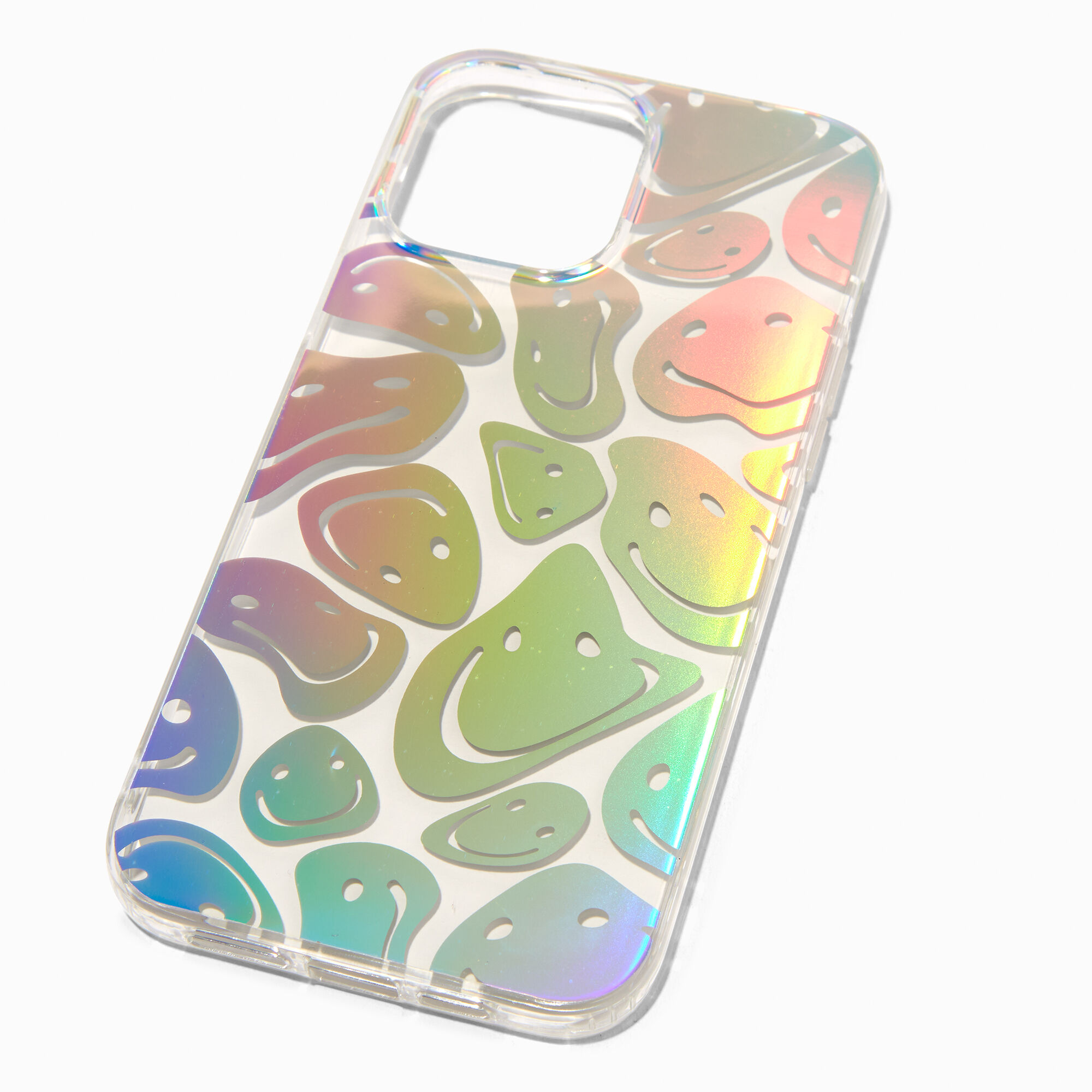 Holographic Happy Face Protective Phone Case - Fits iPhone® 13 Pro Max,