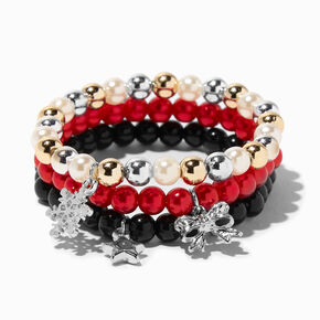 Claire&#39;s Club Traditional Holiday Beaded Stretch Bracelets - 3 Pack,
