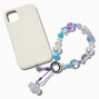 Dragonne pour portable perl&eacute;e violette,