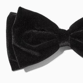 Black Velvet Large Hair Bow Clip,