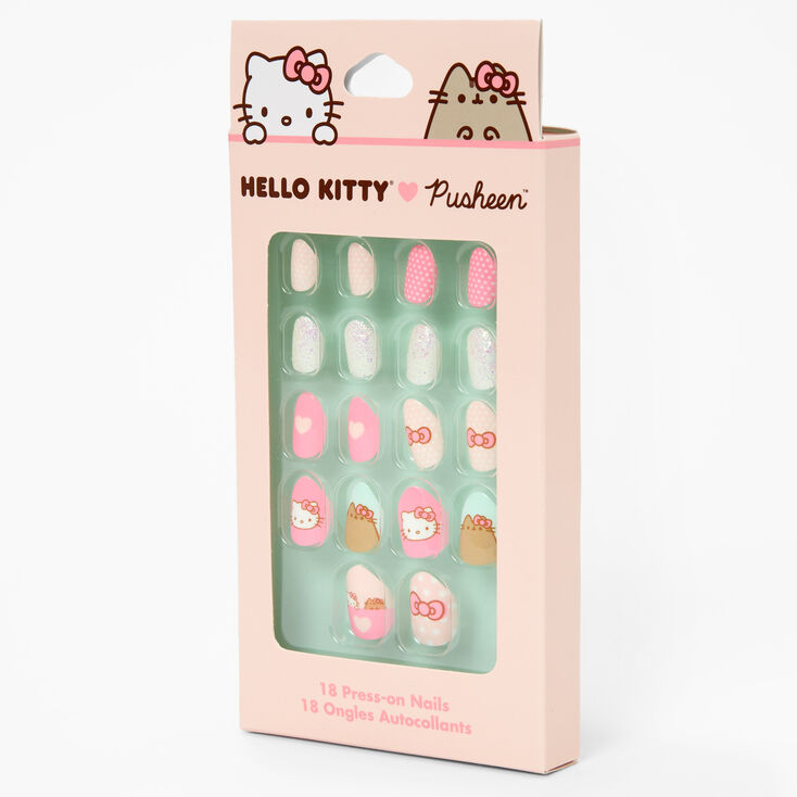 Pusheen® x Hello Kitty® Stiletto Press On Faux Nail Set - 18 Pack |  Claire's US
