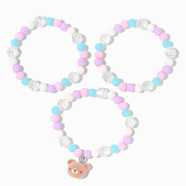 Claire's Club Unicorn Star Matte Beaded Stretch Bracelets (3 Pack)