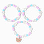 Claire&#39;s Club Multicolored Bear Beaded Stretch Bracelets - 3 Pack,