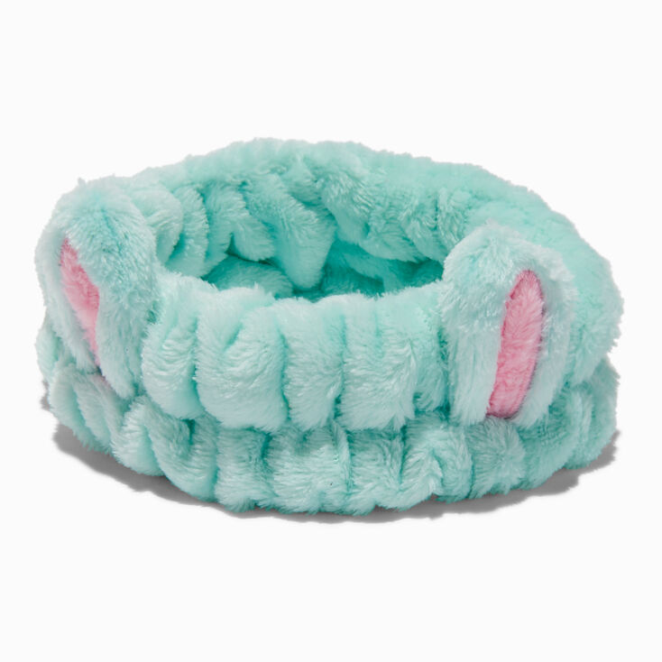 Teal Bunny Furry Makeup Headwrap,