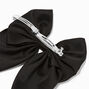 Black Satin Hair Bow Clip,