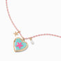 Starfish Heart Locket Pendant Necklace,