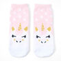 Claire&#39;s Club Unicorn Chenille Slipper Socks - Pink,