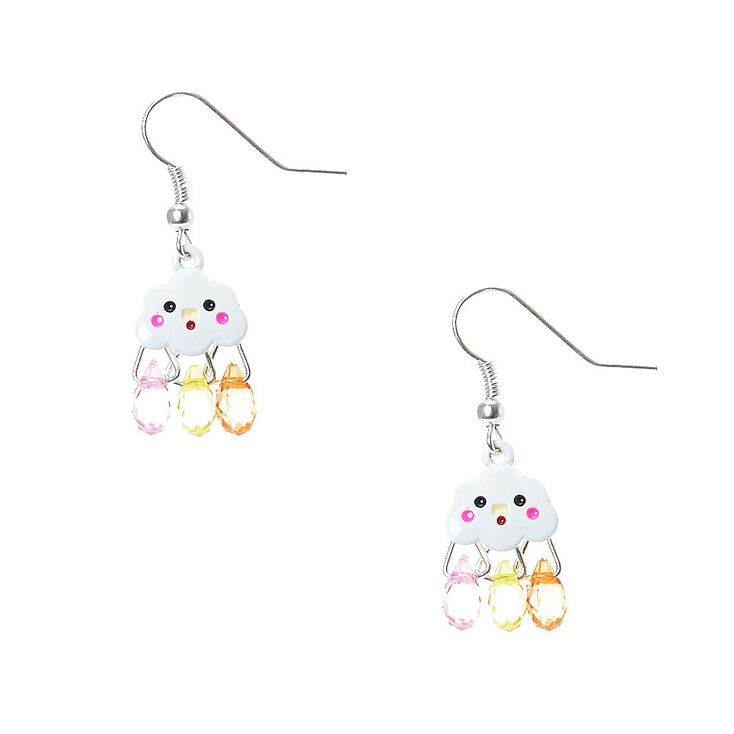 Rainbow Cloud Drop Earrings,