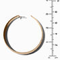 Gold-tone 70MM Textured Flat Hoop Earrings,